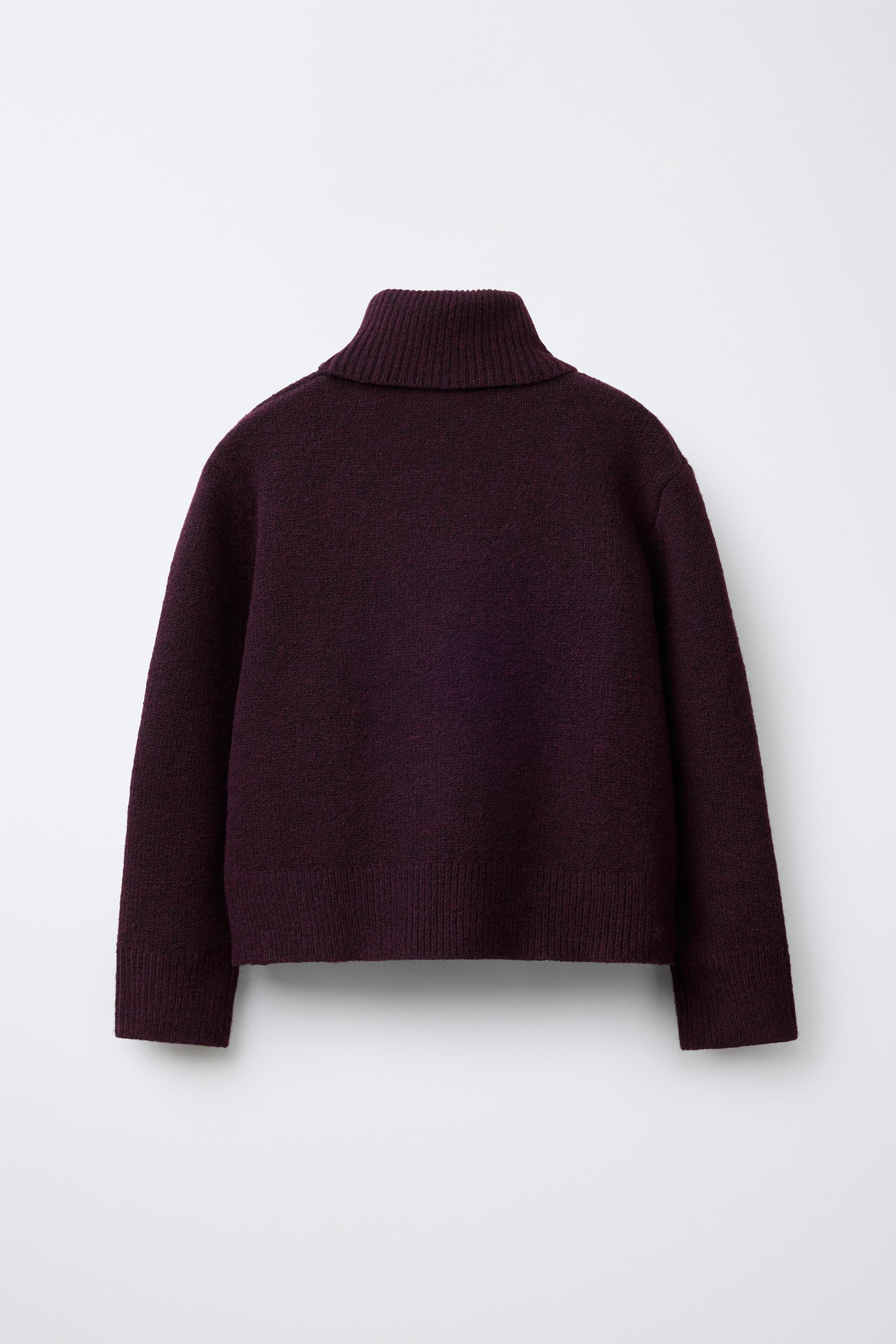 PLAIN KNIT TURTLENECK SWEATER